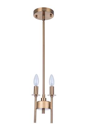 54392-sb Craftmade Satin Brass Two Light Mini Pendant From The Larrson Collection