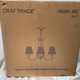 58324-abz Craftmade Kokomo Chandelier Aged Bronze Brushed