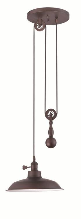 P400-abz Craftmade Lighting - 1 Light Pully Pendant Ceiling Pulley One
