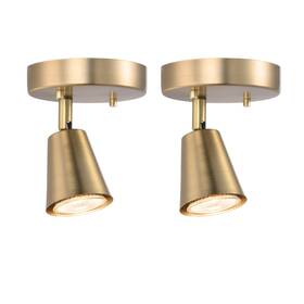 Cr62168mb Craftronos 1-light Track Light Modern Ceiling Spotlights With Matte Brass 2 Packs Adjust