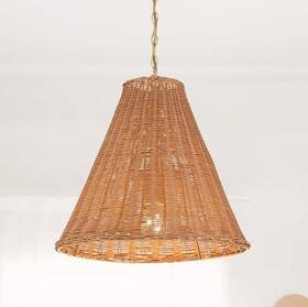 Creative Co-op 191009677710 Rattan Taper Pendant Light Natural