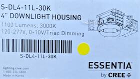 S-dl4-11l-30k Cree Lighting Essentia 4 Inch Led Recessed Downlight Module Dimmable