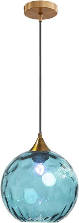 Cribbu 803216753939 7.9 Inch Glass Globe Pendant Lighting Fixtures For Kitchen Island Dark Green
