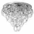 Crs-144fh-pc Dainolite 4 Light Glass Loop Flush Mount Polished Chrome