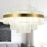 Crystal Chandelier Light Fixture 6 Tier Round Gold Led Modern Dimmable