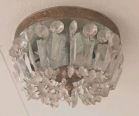 D-203 Crystal Imports Co Chandelier Vintage Ceiling Light Fixture