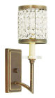 50561-64 Crystals 1 Lighting Grammercy Wall Bronze Livex Sconce Light Palacial