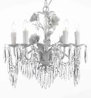 H14xw17 Crystals Chandeliers Chandelier Wrought " Lighting Iron Floral