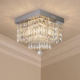 Crystop 894531076735 Modern Luxury Crystal Chandelier Contemporary Raindrop Ball Square C