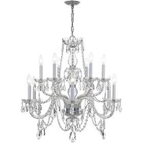 1135-ch-cl-i Crystorama Traditional Crystal Chandelier Polished Chrome