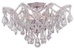 4437-ch-cl-mwp Crystorama Maria Theresa 19 Inch Wide Chrome Ceiling Light