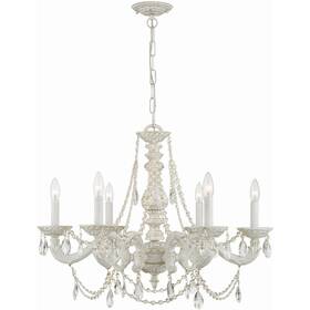 5026-aw-cl-i Crystorama Paris Market Chandelier Antique White