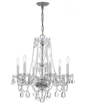 5086-ch-cl-i Crystorama Polished Chrome Chandelier From The Traditional Crystal Collection