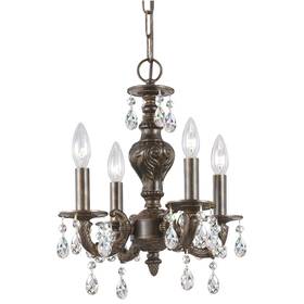 Crystorama 633779007521 Paris Market 4 Light Spectra Crystal Bronze - 13.5ftft W X 15ftft H