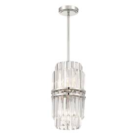 Crystorama 633779095672 Hayes 4 Light Polished Nickel Pendant