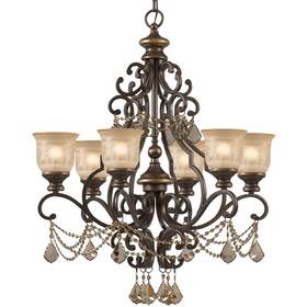 7516-bu-gt-mwp Crystorama Norwalk Chandelier Bronze Umber