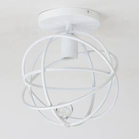 9220-ww Crystorama Solaris 1-light Semi-flushmount In White 13 Inch Tall
