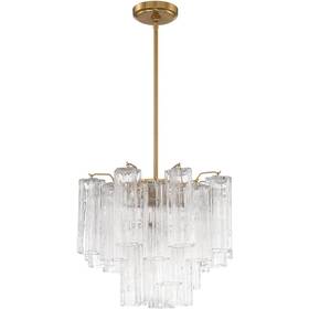 Add-300-ag-cl Crystorama Addis Chandelier Aged Brass