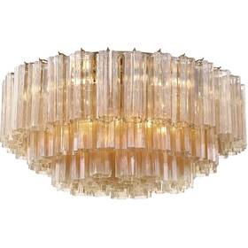 Add-331-ag-am Crystorama Addis Flush Mount Aged Brass