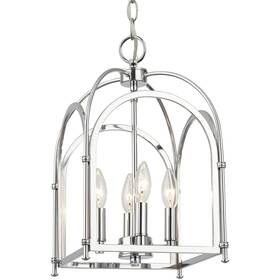 Ed444114ch Crystorama Kai 4 Light 10 Inch Polished Chrome Pendant Ceiling