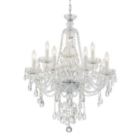 Can-a1312-ch-cl-saq Crystorama Lighting 12 Light Chandelier Candace In