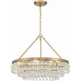 237-vg Crystorama Lighting Calypso - 6 Light Chandelier-19.75 Inches Tall And 25