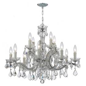 4379-ch-cl-mwp Crystorama Lighting - 12 Light Chandelier Maria Theresa Twelve