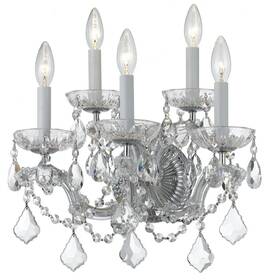 4404-ch-cl-mwp Crystorama Lighting - Five Light Wall Mount Maria Theresa