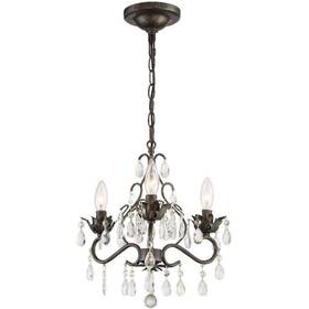 4534-eb-cl-s Crystorama Lighting - Three Light Mini Chandelier Paris