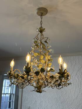 4846-ct Crystorama Lighting Josie 6-light Classic Gold Green Chandelier