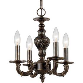 5124-vb Crystorama Lighting - Four Light Mini Chandelier Sutton