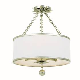 513-sa Crystorama Lighting Ceiling - Three Light Mount Broche