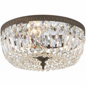 714-eb-cl-mwp Crystorama Lighting - Three Light Ceiling Mount 3 Flush