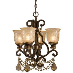 7504-bu-gt-mwp Crystorama Lighting - Four Light Mini Chandelier Norwalk