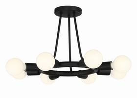 9043-bk Crystorama Lighting - Eight Light Ceiling Mount Dakota 8