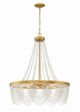Fio-a9104-ga-wh Crystorama Lighting - Four Light Chandelier Fiona 4