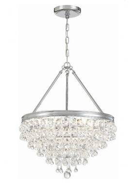 136-ch Crystorama Lighting Group 136 Calypso 6 Light 20-inch Wide Chandelier - Chrome