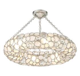 525-sa Crystorama Lighting Group Ceiling 525 Palla 6 Light 24 Inch W - Silver