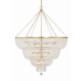 618-ga Crystorama Lighting Group 618 Rylee 32 Light 60 Inch W Beaded - Gold