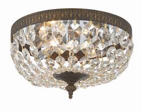 710-eb-cl-i Crystorama Lighting Group 710-cl-i Ceiling Mount 2 Light 10 Inch W - Bronze