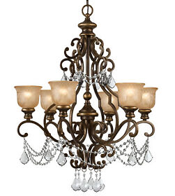 7516-bu-cl-saq Crystorama Lighting Group 7516-cl-saq Norwalk 6 Light 28inch.w Bronze