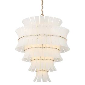 Abi-2008-ag-wh Crystorama Lighting Group Abi-2008-wh Abigail 21 Light 30 Inch W - Brass Abi-2008-ag-wh Crystorama Lighting Group Abi-2008-wh Abigail 21 Light 30 Inch W - Brass
