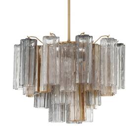 Add-306-ag-au Crystorama Lighting Group Add-306-au Addis 6 Light 20 Inch W Waterfall - Brass