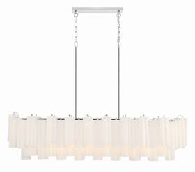 Add-317-ch-wh Crystorama Lighting Group Add-317-wh Addis 14 Light 52 Inch W Crystal - Chrome