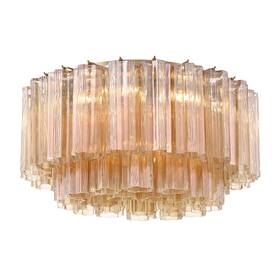 Add-321-ag-am Crystorama Lighting Group Add-321-am Addis 7 Light 22 Inch W Flush - Brass