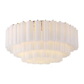 Add-331-ag-wh Crystorama Lighting Group Add-331-wh Addis 16 Light 32 Inch W Flush - Brass