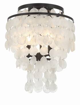 Bri-3003-db Crystorama Lighting Group Bri-3003 Brielle 3 Light 13 Inch W Flush - Bronze