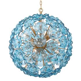 Esm-4009-ag-bl Crystorama Lighting Group Esm-4009 Esme 12 Light 28 Inch W Globe - Blue