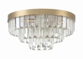 Hay-1403-ag Crystorama Lighting Group Hay-1403 Hayes 8 Light 18 Inch W Flush Mount - Brass