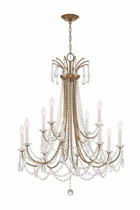Kar-90912-ag-cl-mwp Crystorama Lighting Group Kar-90912-cl-mwp Karrington 12 Light - Brass